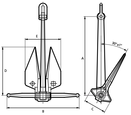 Danforth Anchor view 2