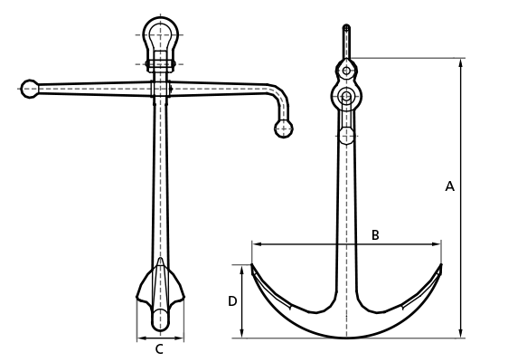 Folding Stock Anchor view 2