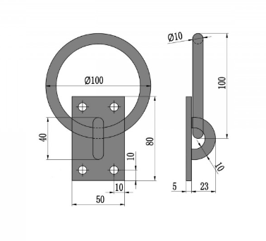 Mooring Ring Suface  type view 3